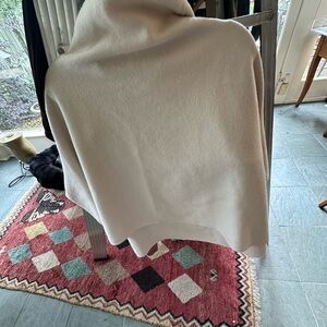 COS Cream wool poncho